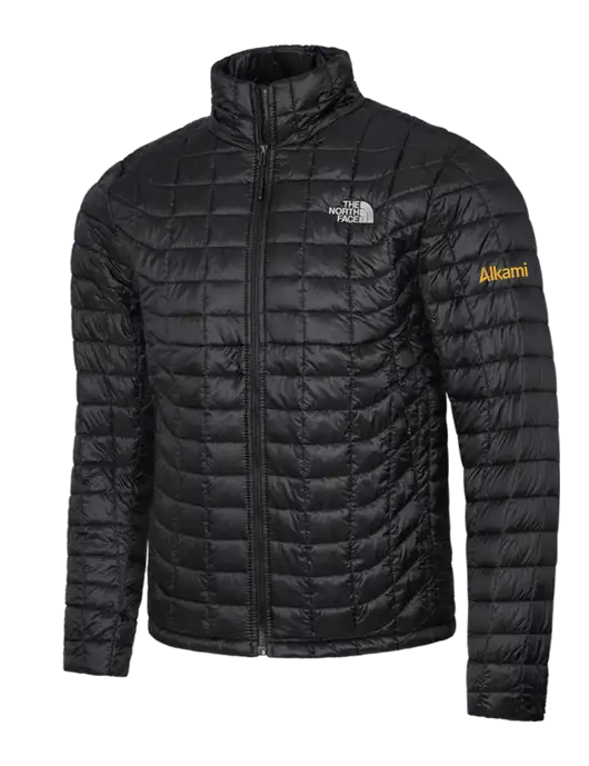 North Face Matte Black ThermoBall Trekker Jacket w/Alkami Logo
