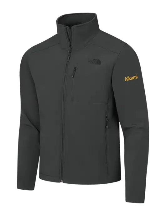 The North Face Dark Medium Grey Apex Barrier Soft Shell Jacket w/Alkami Logo