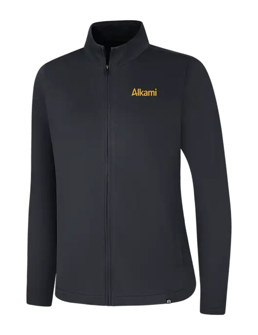 TravisMathew Womens Black Coveside Full-Zip w/Alkami Logo
