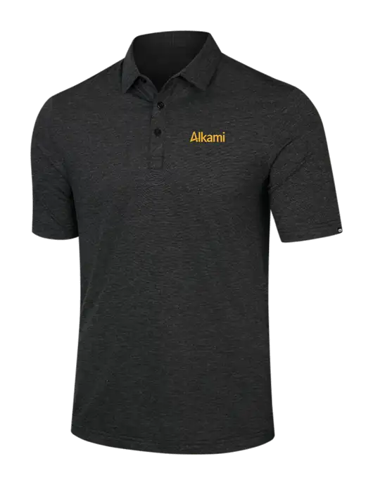 TravisMathew Black Heather Sunnyvale Polo w/Alkami Logo