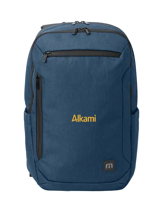 TravisMathew Heather Navy Duration Backpack w/Alkami Logo