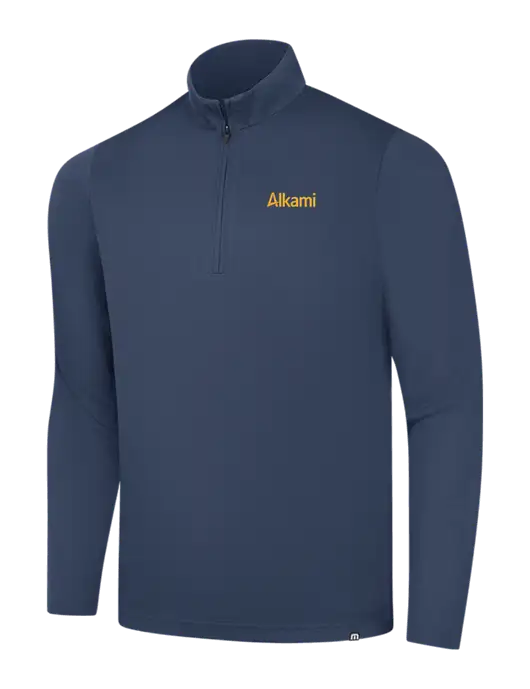 TravisMathew Navy Coveside ¼-Zip w/Alkami Logo