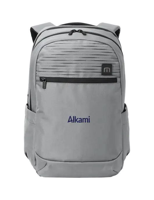 TravisMathew Light Grey Approach Backpack w/Alkami Logo