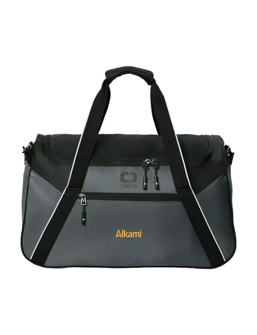 OGIO Dark Medium Grey/Black Inception Duffel w/Alkami Logo