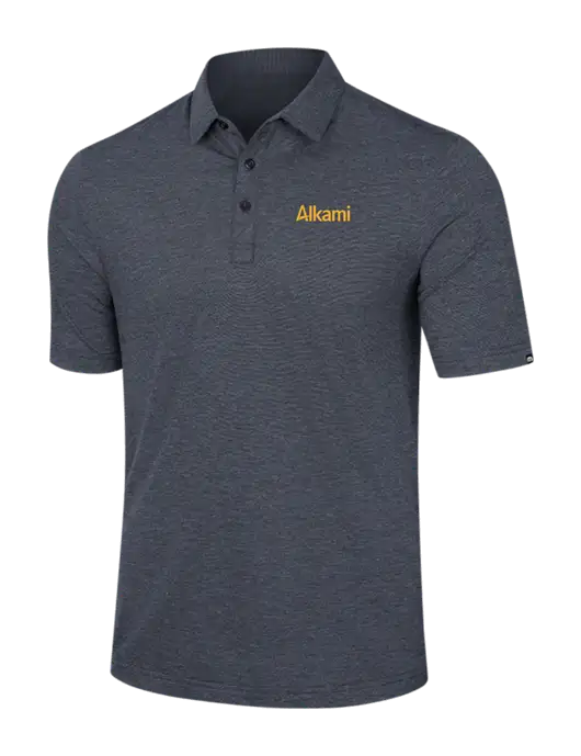 TravisMathew Dark Grey Slate Heather Sunnyvale Polo w/Alkami Logo