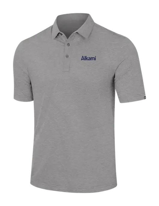 TravisMathew Light Grey Heather Sunnyvale Polo w/Alkami Logo