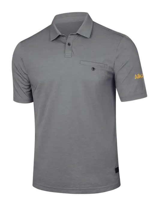 TravisMathew Medium Grey Heather Sunsetters Pocket Polo w/Alkami Logo