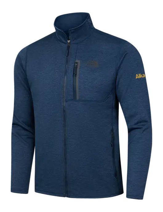 North Face Navy Heather Skyline Full-Zip Fleece Jacket w/Alkami Logo