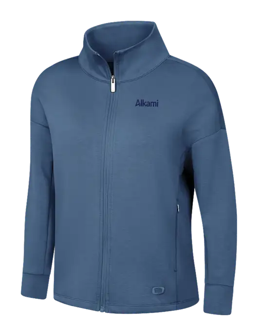 OGIO Womens Light Slate Blue Transcend Full-Zip w/Alkami Logo