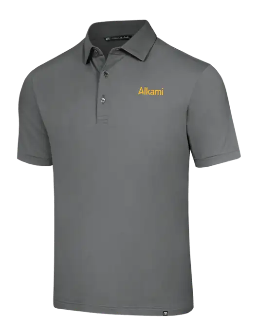 TravisMathew Grey Glenview Solid Polo w/Alkami Logo