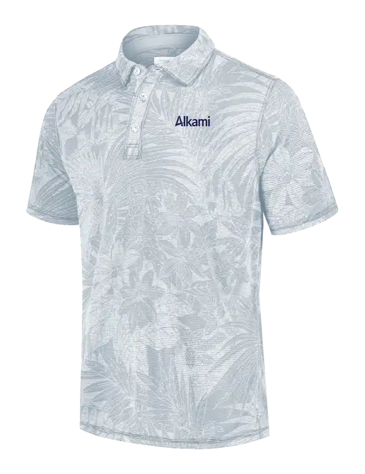 Tommy Bahama Light Grey Santiago Paradise Polo w/Alkami Logo