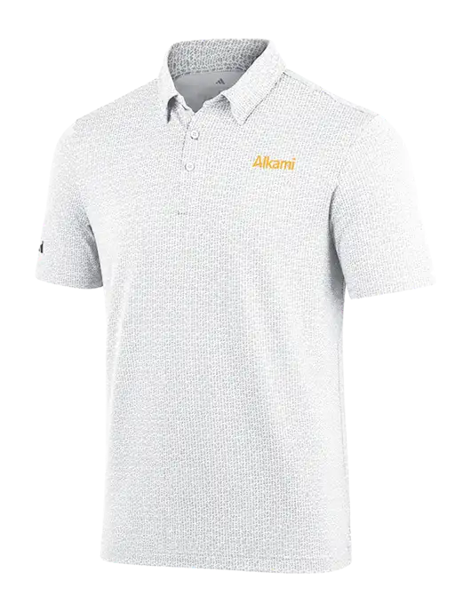 Adidas White Printed Blend Polo w/Alkami Logo