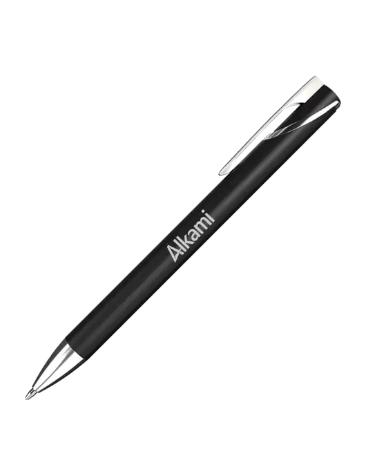 Black/Chrome HyperNova Ballpoint Pen - Black Ink w/Alkami Logo