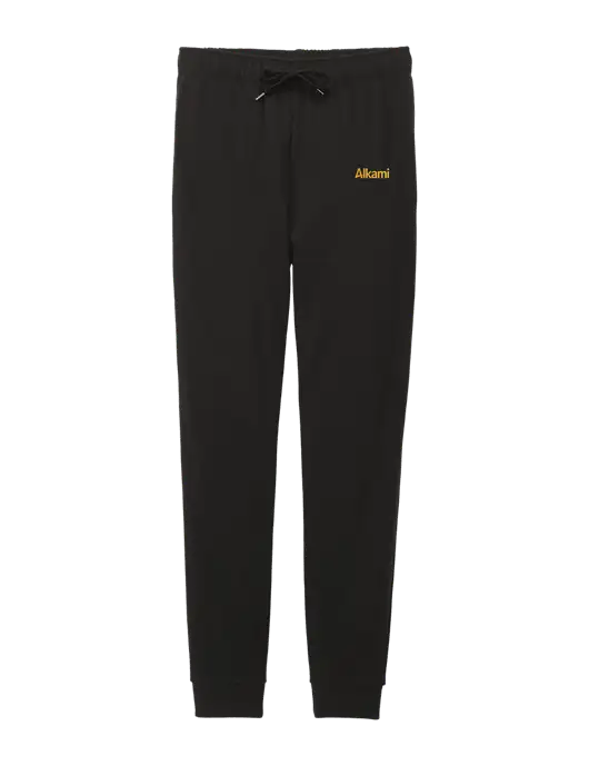 District Womens Black Mid-Rise Fleece Jogger w/Alkami Logo