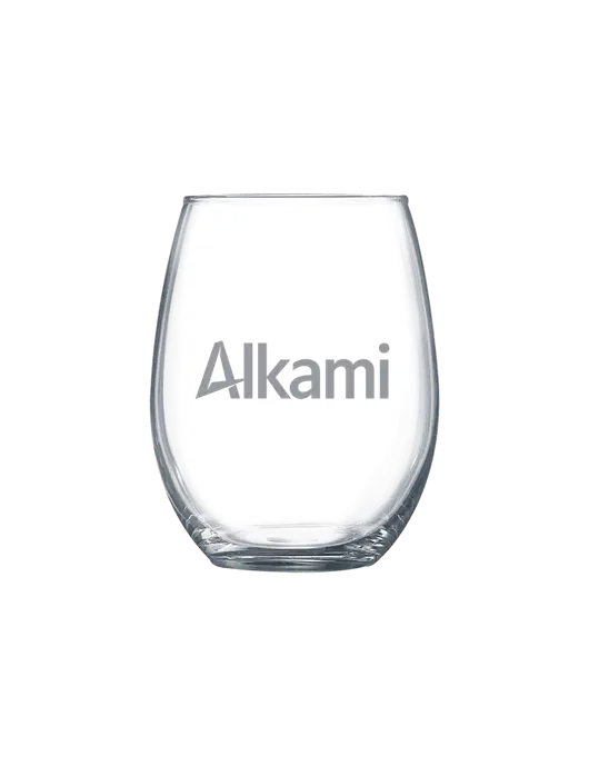 15 oz Stemless Wine Glass w/Alkami Logo