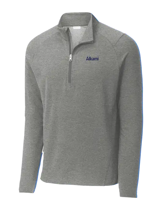 Sport-Wick Flex Fleece Light Grey Heather 1/4-Zip w/Alkami Logo