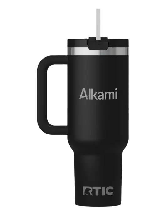 RTIC Road Trip 40 oz Black Tumbler  w/Alkami Logo