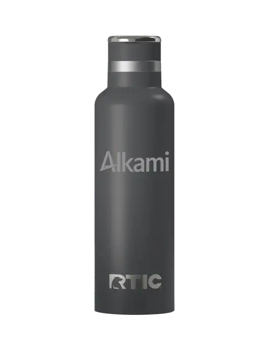 RTIC Journey 20 oz Charcoal Bottle w/Alkami Logo