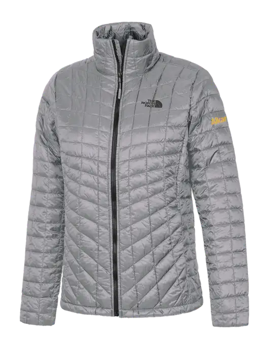 North Face Womens Medium Grey ThermoBall Trekker Jacket w/Alkami Logo