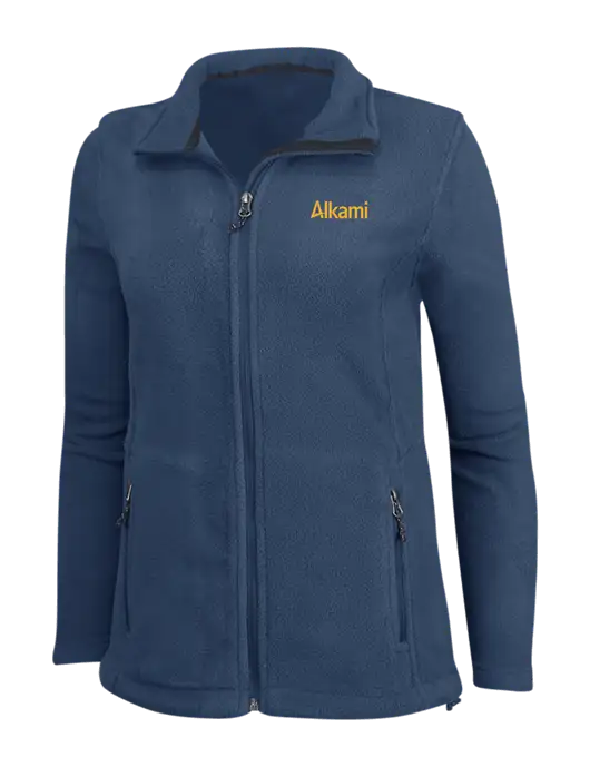 Womens Light Navy Fleece Jacket w/Alkami Logo