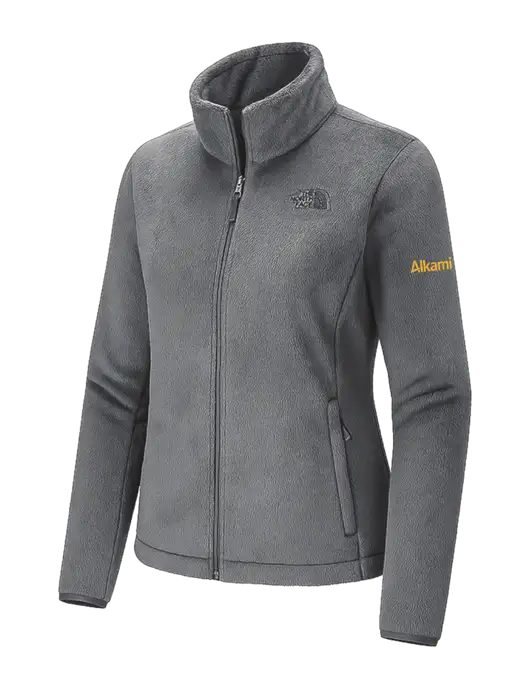 The North Face Womens Dark Medium Grey Osito Fleece Jacket
 w/Alkami Logo