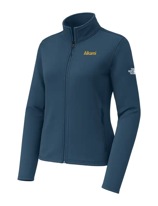The North Face Womens Aim Full-Zip Light Navy Fleece Jacket w/Alkami Logo