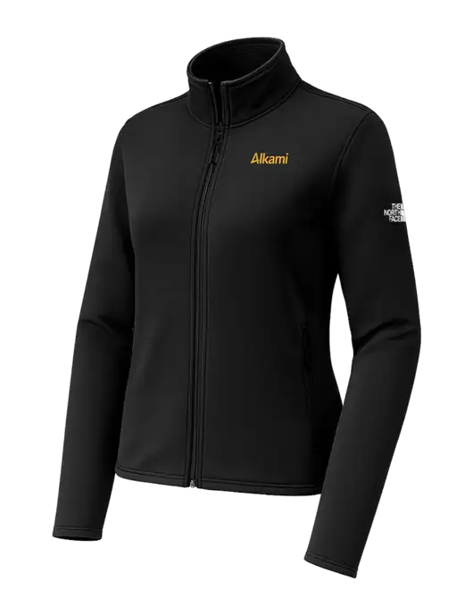The North Face Womens Aim Full-Zip Black Fleece Jacket w/Alkami Logo