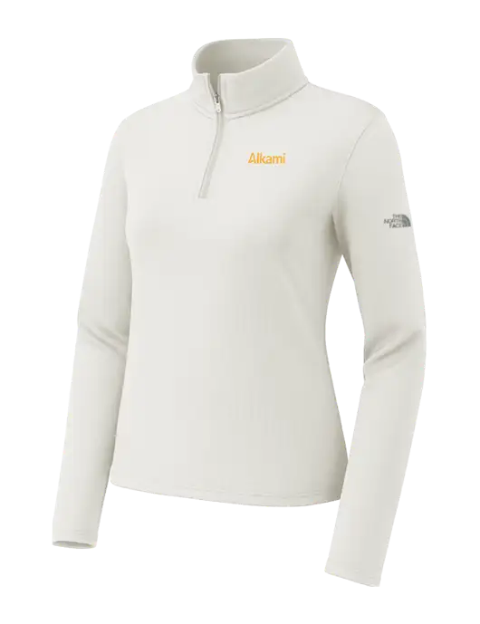 The North Face Womens Aim 1/4-Zip Ivory Fleece w/Alkami Logo