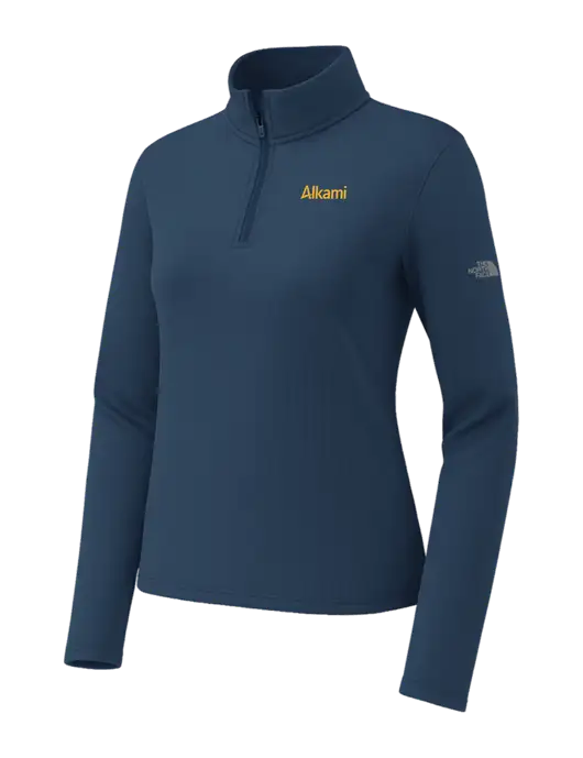 The North Face Womens Aim 1/4-Zip Dark Navy Fleece w/Alkami Logo