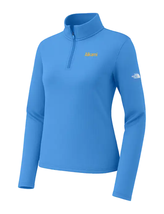 The North Face Womens Aim 1/4-Zip Light Royal Fleece w/Alkami Logo