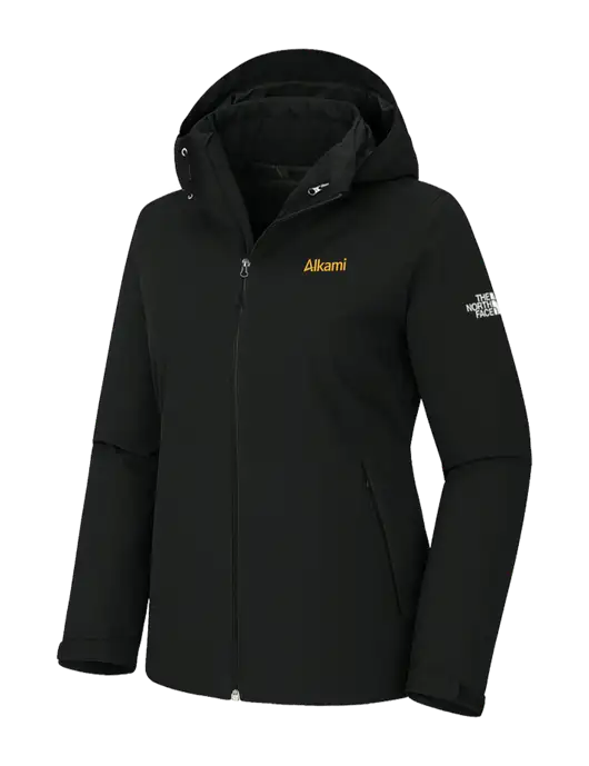 The North Face Womens Castle Valley Triclimate 3-in-1 Black Jacket w/Alkami Logo