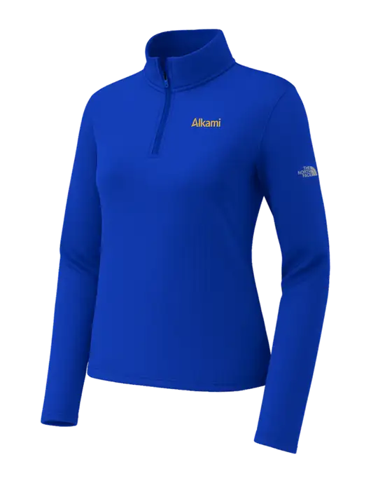 The North Face Womens Aim 1/4-Zip Dark Royal Fleece w/Alkami Logo