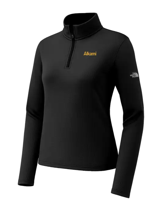 The North Face Womens Aim 1/4-Zip Black Fleece w/Alkami Logo