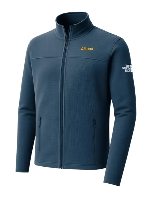 The North Face Aim Full-Zip Light Navy Fleece Jacket w/Alkami Logo