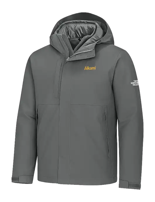 The North Face Castle Valley Triclimate 3-in-1 Dark Medium Grey Jacket w/Alkami Logo