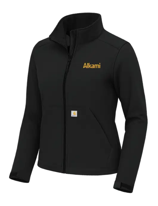 Carhartt Womens Rain Defender Black Soft Shell Jacket w/Alkami Logo