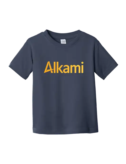 Rabbit Skins Navy Toddler Fine Jersey Tee w/Alkami Logo