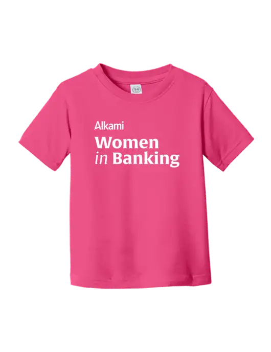 Rabbit Skins Hot Pink Toddler Fine Jersey Tee w/Women in Banking Logo