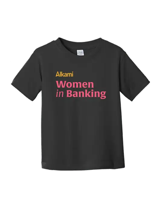 Rabbit Skins Black Toddler Fine Jersey Tee w/Women in Banking Logo