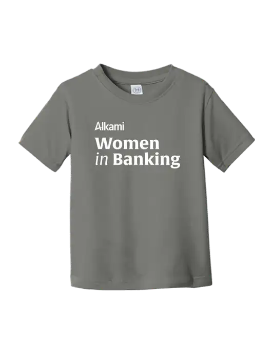 Rabbit Skins Charcoal Toddler Fine Jersey Tee w/Women in Banking Logo