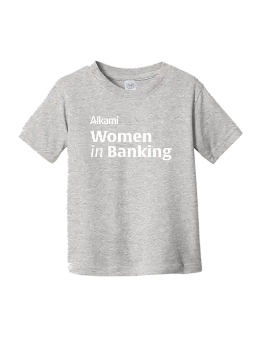 Rabbit Skins Light Grey Heather Toddler Fine Jersey Tee w/Women in Banking Logo