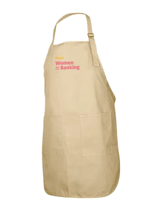 Full-Length Stone Apron With Pockets w/Women in Banking Logo