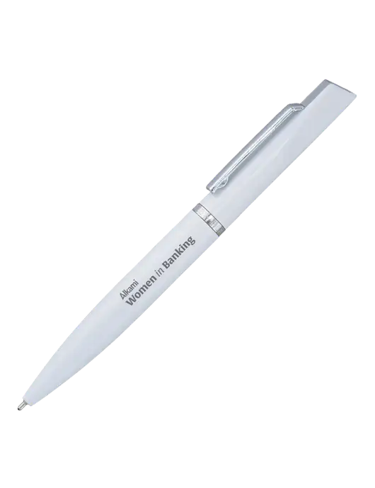 Santos White Pen - Black Ink w/Women in Banking Logo