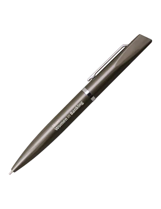 Santos Gunmetal Pen - Black Ink w/Women in Banking Logo