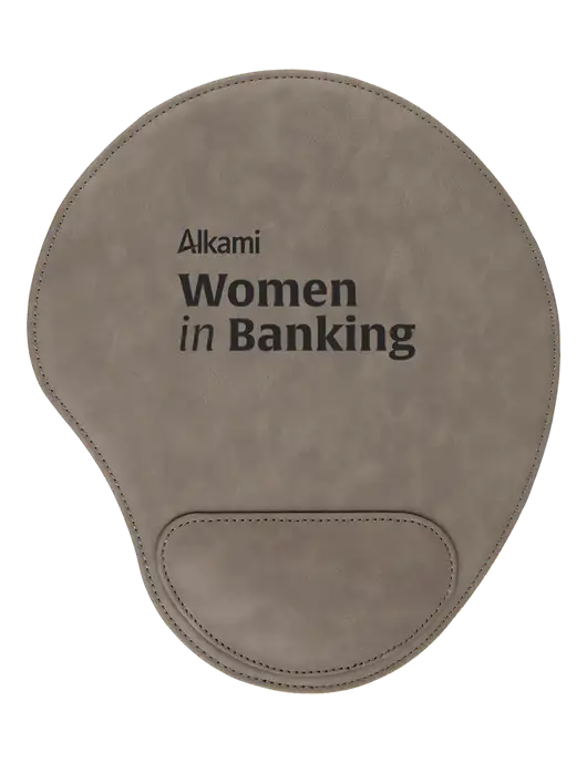 Gray Leatherette Mouse Pad w/Women in Banking Logo